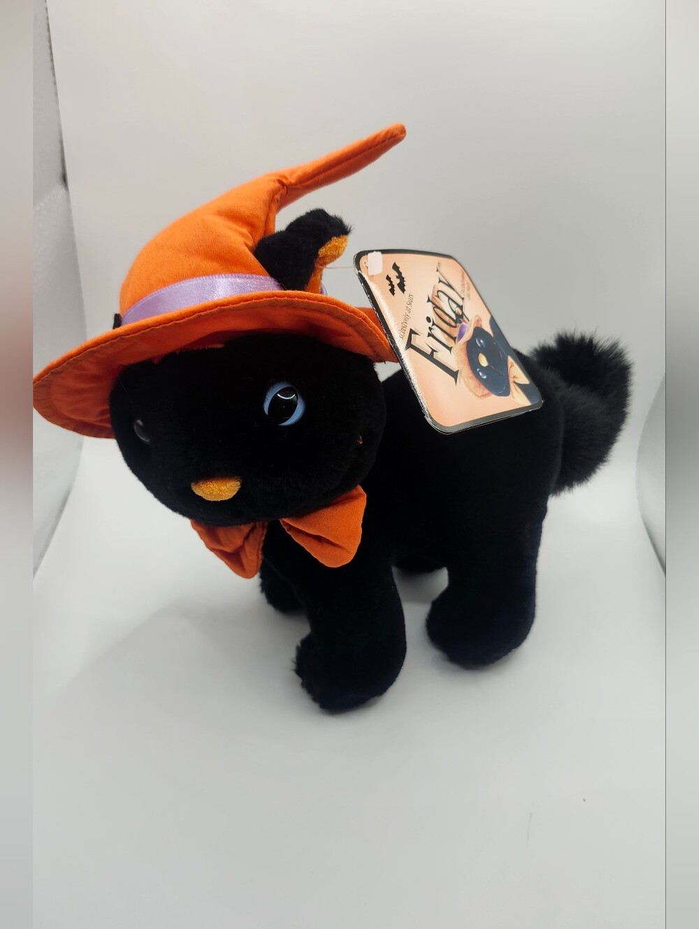 Vintage Sears Exclusive Halloween Friday Black Cat Witch Plush With Tags HTF
